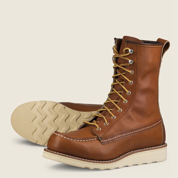 Red Wing Heritage Boots 8-Inch Moc - Tall Legacy Athletics - Brune - Dame 2437-KPNHZ